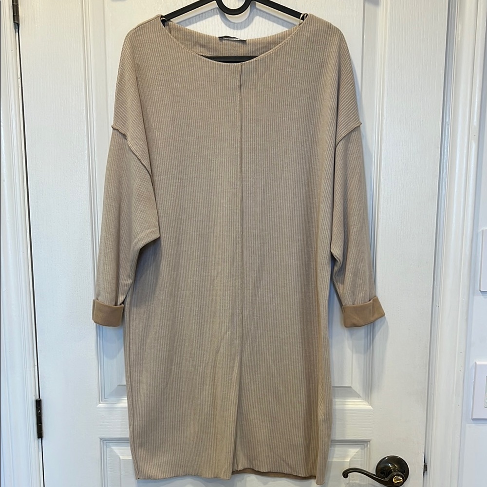 Zara Elegant Tan sweater Women's Dress